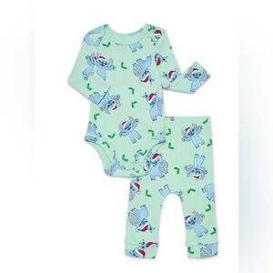 Stitch mint Bodysuit Set